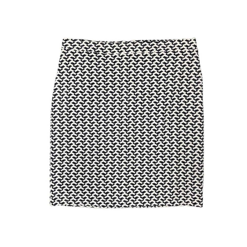 Banana Republic NWT pencil skirt navy white textured knit 14